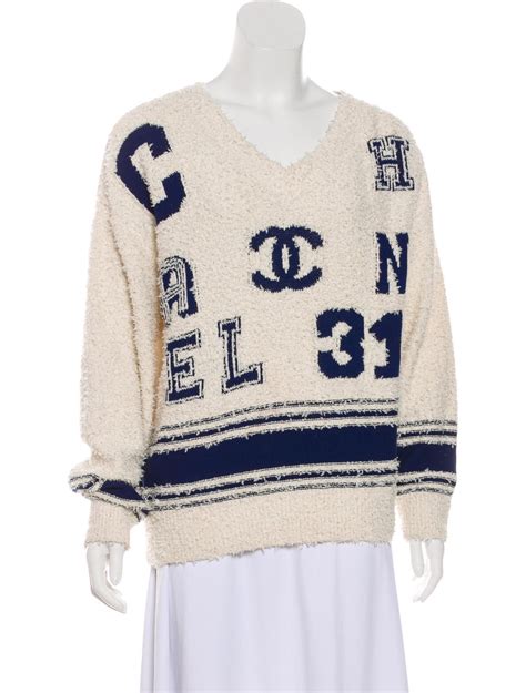 chanel inspired logo sweater|authentic Chanel logo sweater.